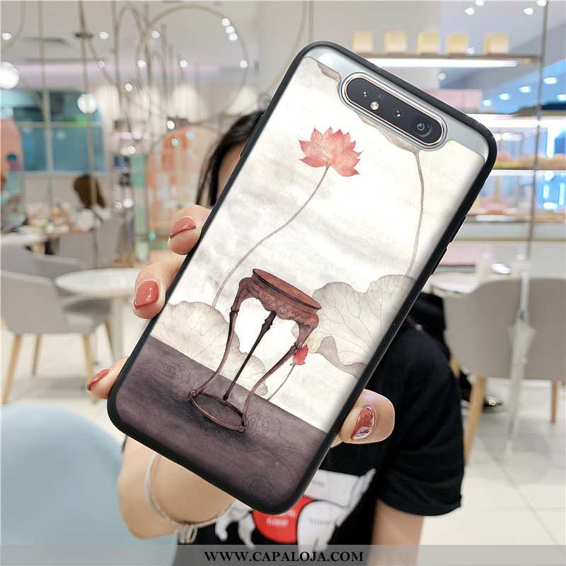 Capas Samsung Galaxy A80 Silicone Novas Feminino Branco, Capa Samsung Galaxy A80 Protetoras Comprar