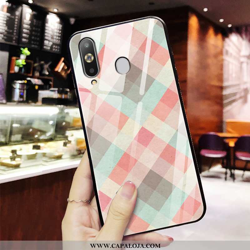 Capas Samsung Galaxy A8s Criativas Antiqueda Frente Malha Vermelho, Capa Samsung Galaxy A8s Slim Com
