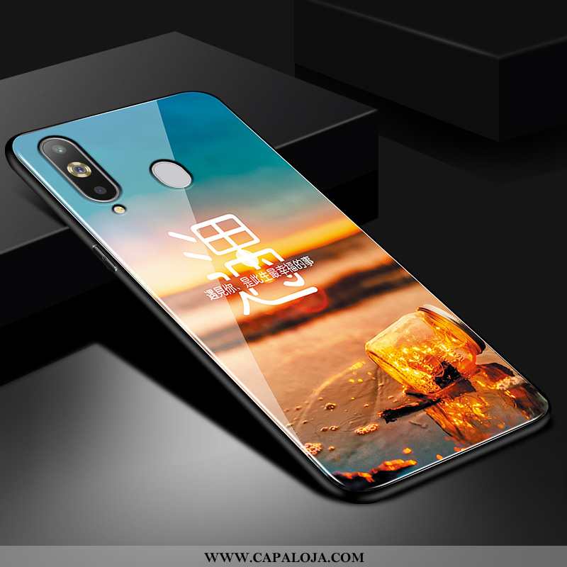 Capas Samsung Galaxy A8s Desenho Animado Malha Vermelha Preto, Capa Samsung Galaxy A8s Tendencia Pro