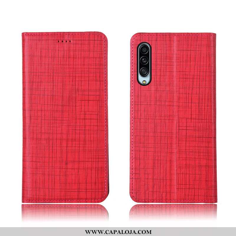 Capas Samsung Galaxy A90 5g Soft Cover Couro Genuíno Couro Vermelho, Capa Samsung Galaxy A90 5g Prot
