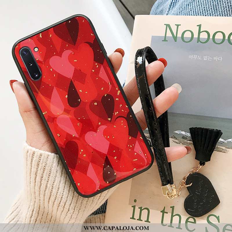 Capas Samsung Galaxy Note 10 Silicone Vermelha Telemóvel Vermelho, Capa Samsung Galaxy Note 10 Bonit