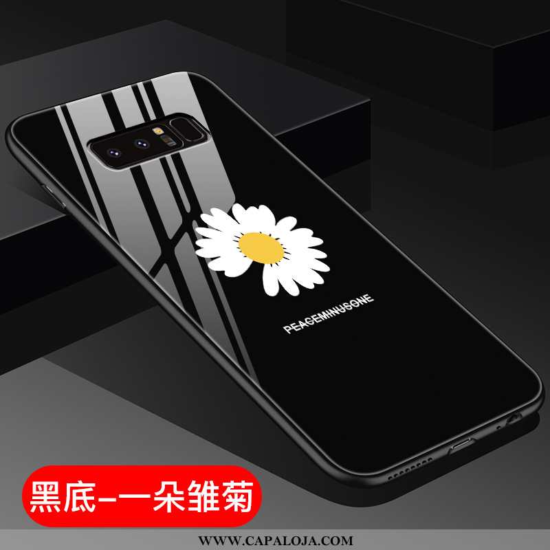 Capas Samsung Galaxy Note 8 Silicone Preto Resistente Criativas, Capa Samsung Galaxy Note 8 Vidro On
