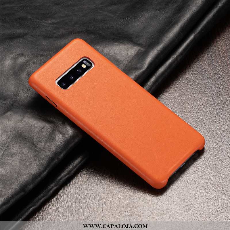 Capas Samsung Galaxy S10+ Couro Legitimo Protetoras Antiqueda Soft Roxo, Capa Samsung Galaxy S10+ Co