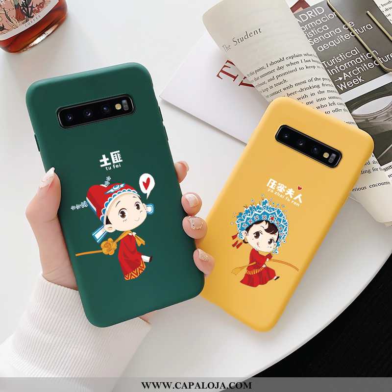 Capas Samsung Galaxy S10 Fosco Casal Telemóvel Verde, Capa Samsung Galaxy S10 Tendencia Baratas