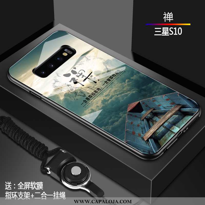 Capas Samsung Galaxy S10 Tendencia Telemóvel Minimalista Verde, Capa Samsung Galaxy S10 Protetoras B