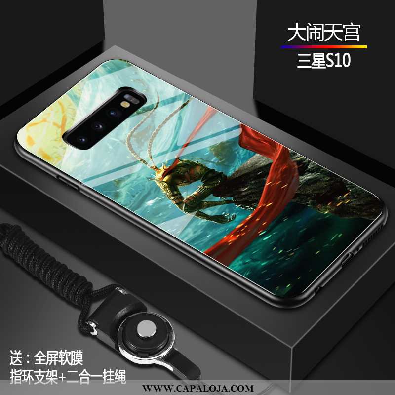 Capas Samsung Galaxy S10 Tendencia Telemóvel Minimalista Verde, Capa Samsung Galaxy S10 Protetoras B