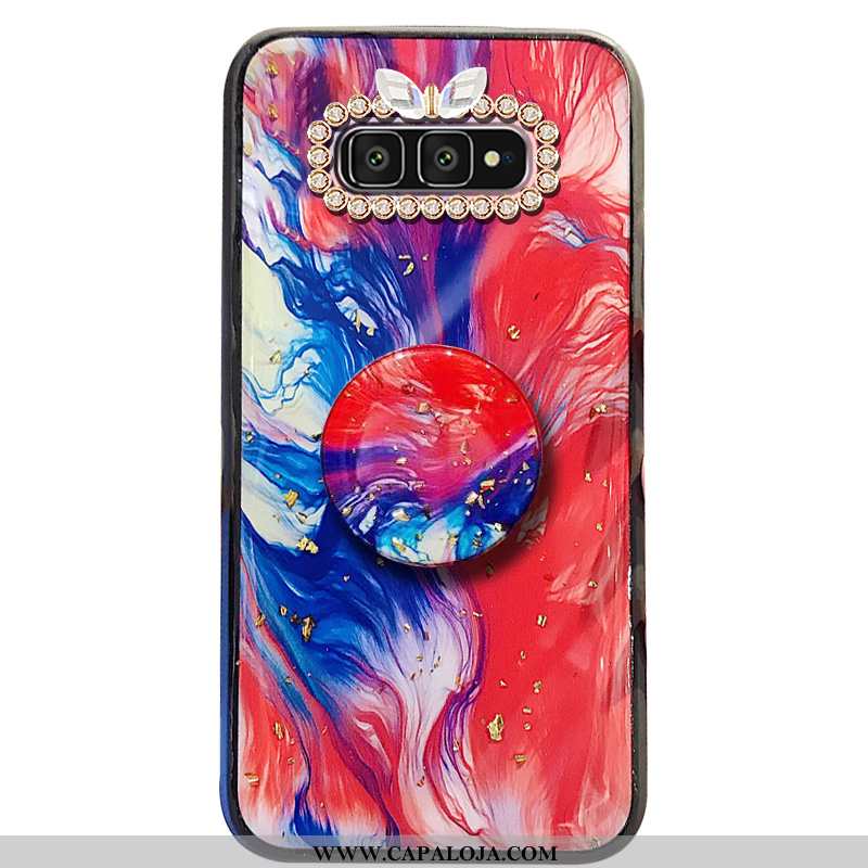 Capas Samsung Galaxy S10e Criativas Estilosas Telemóvel Cravejado Vermelho, Capa Samsung Galaxy S10e