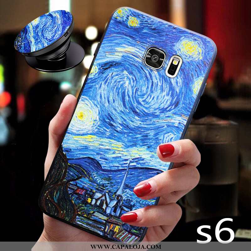 Capas Samsung Galaxy S6 Protetoras Soft Cases Tendencia Azul, Capa Samsung Galaxy S6 Silicone Barato