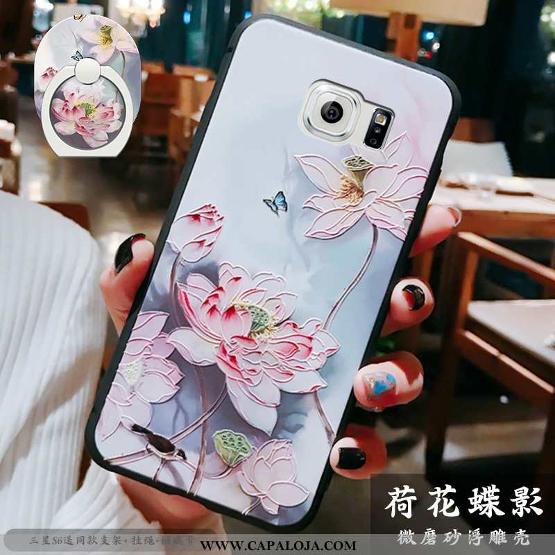 Capas Samsung Galaxy S6 Tendencia Cases Protetoras De Grau Azul, Capa Samsung Galaxy S6 Soft Baratos