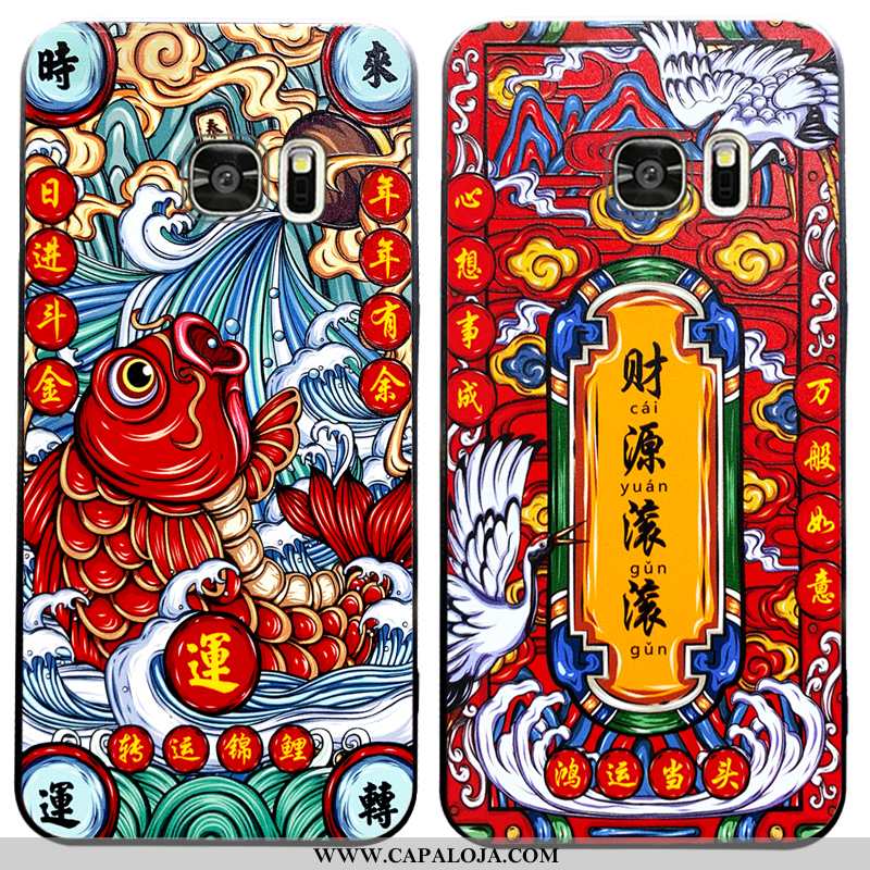 Capas Samsung Galaxy S7 Edge Cordao Masculino Antiqueda Criativas Vermelho, Capa Samsung Galaxy S7 E