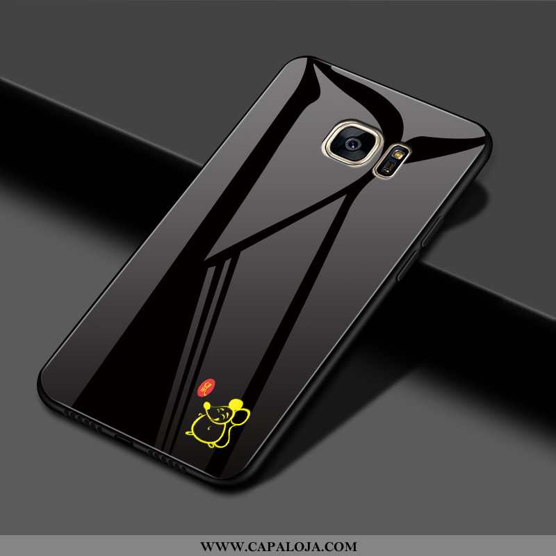 Capas Samsung Galaxy S7 Edge Vidro Cases Desenho Animado Criativas Vermelho, Capa Samsung Galaxy S7 