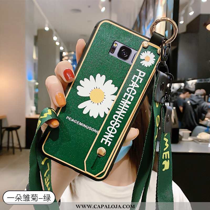 Capas Samsung Galaxy S8 Cordao Masculino Soft Casal Verde, Capa Samsung Galaxy S8 Personalizado Comp