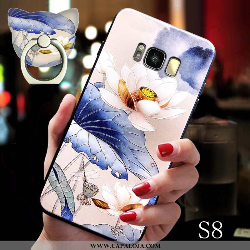 Capas Samsung Galaxy S8 Protetoras Cases Telemóvel Antiqueda Azul, Capa Samsung Galaxy S8 Silicone C