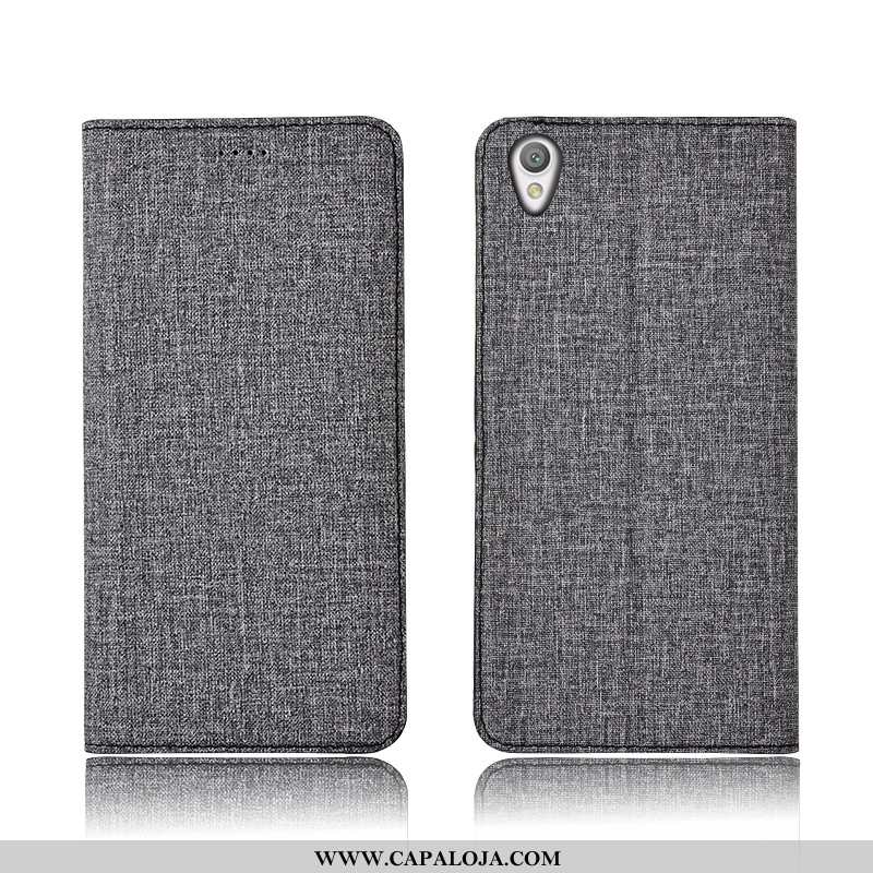 Capas Sony Xperia L1 Soft Linho Cases Completa Cinza, Capa Sony Xperia L1 Protetoras Baratos