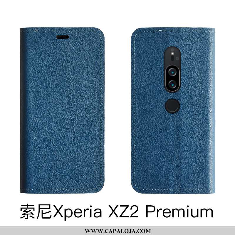 Capas Sony Xperia Xz2 Premium Couro Legitimo Cover Telemóvel Vermelha Vermelho, Capa Sony Xperia Xz2