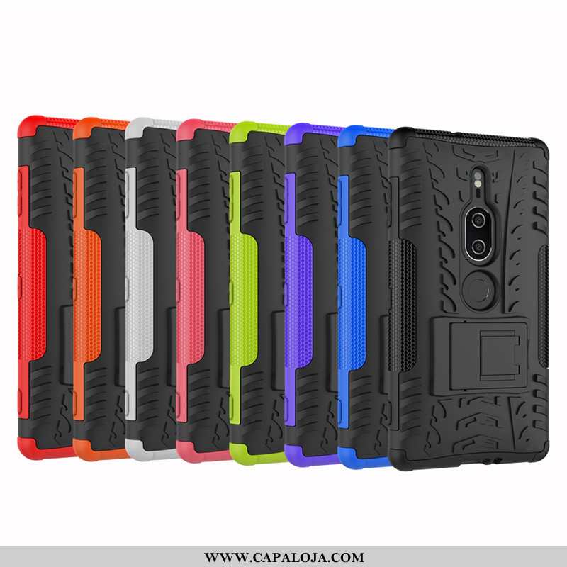 Capas Sony Xperia Xz2 Premium Protetoras Telemóvel Suporte Preto, Capa Sony Xperia Xz2 Premium Silic
