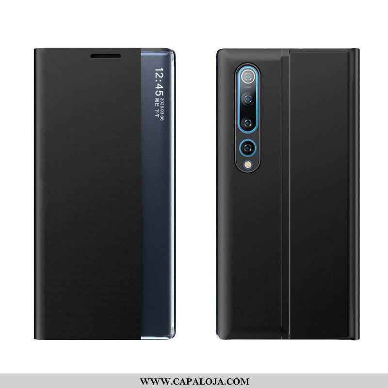 Capas Xiaomi Mi 10 Couro Telemóvel Inteligente Tampa Prata, Capa Xiaomi Mi 10 Cover Venda