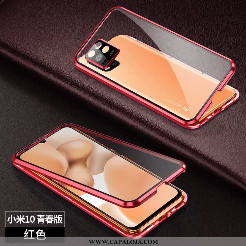 Capas Xiaomi Mi 10 Lite Protetoras Cases Masculino Vermelha Roxo, Capa Xiaomi Mi 10 Lite Vidro Promo