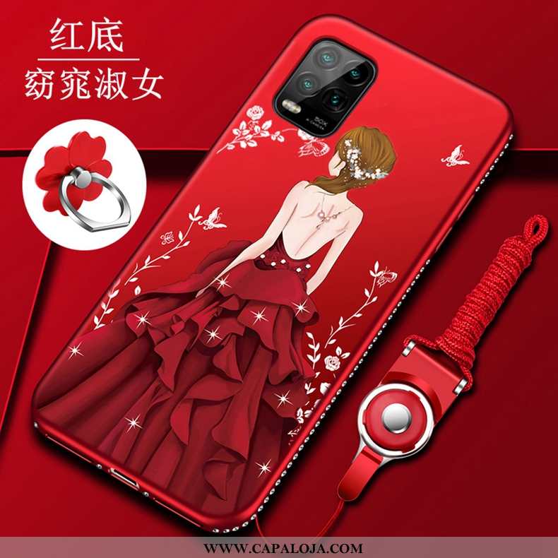 Capas Xiaomi Mi 10 Lite Protetoras Personalizada Telemóvel Completa Vermelho, Capa Xiaomi Mi 10 Lite