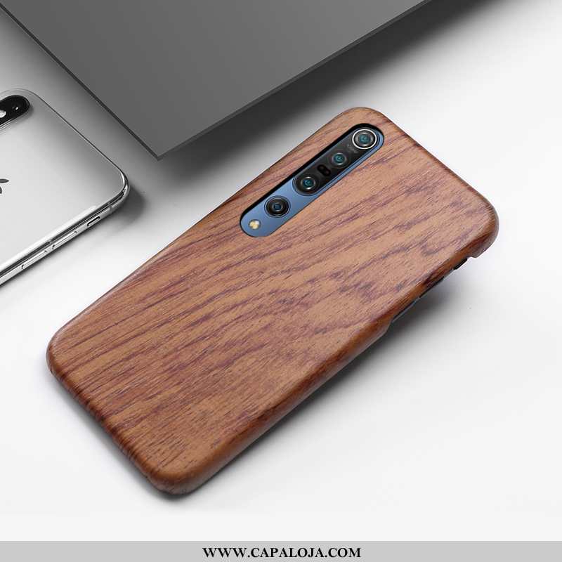Capas Xiaomi Mi 10 Pro Criativas Marrom Cases Castanho, Capa Xiaomi Mi 10 Pro Madeira Promoção