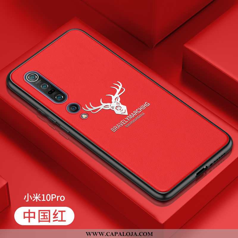 Capas Xiaomi Mi 10 Pro Soft Vermelha Couro Personalizada Vermelho, Capa Xiaomi Mi 10 Pro Super Compr