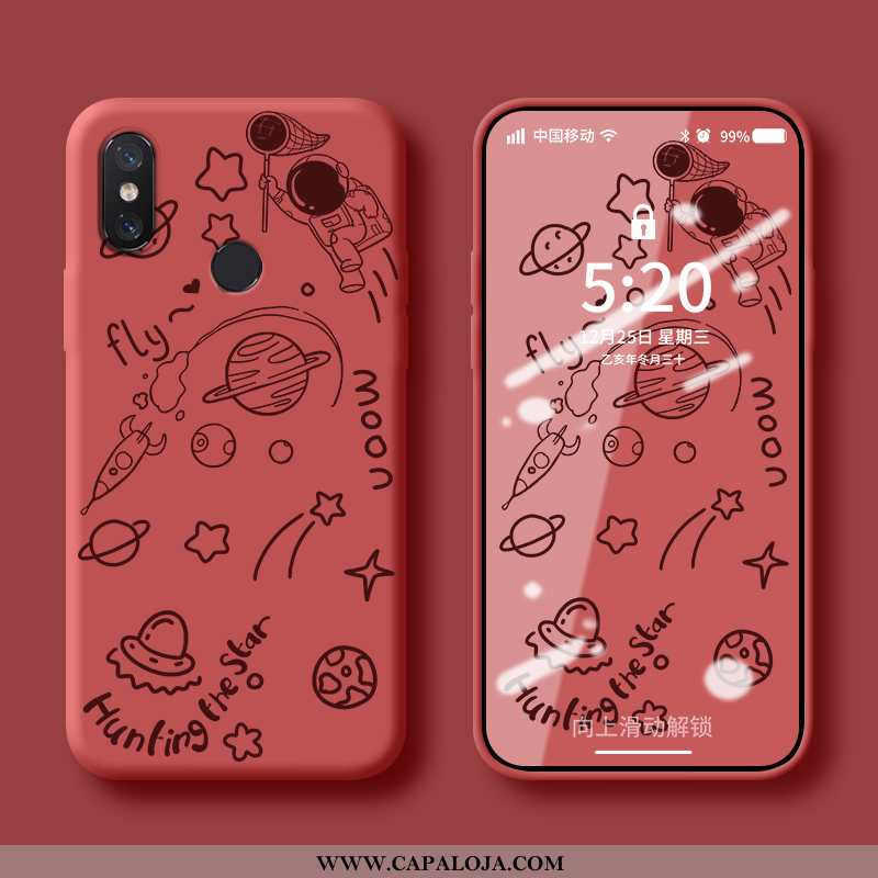 Capas Xiaomi Mi 8 Criativas Protetoras Silicone Azul, Capa Xiaomi Mi 8 Tendencia Baratos
