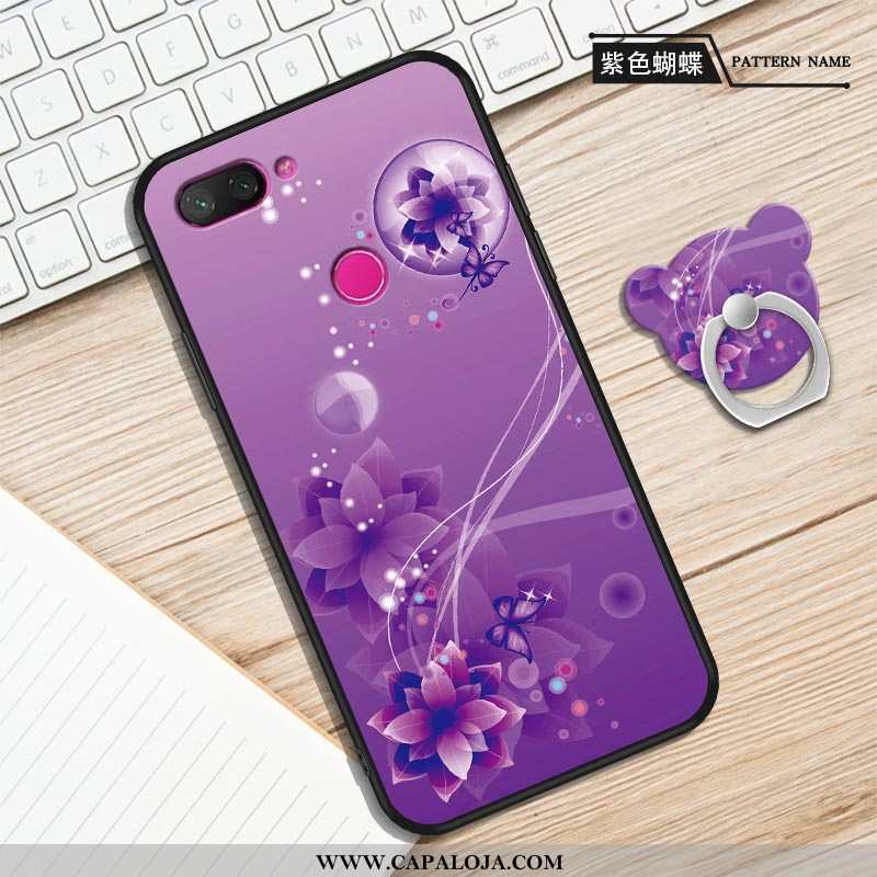 Capas Xiaomi Mi 8 Lite Estilosas Protetoras Roxa Masculino Roxo, Capa Xiaomi Mi 8 Lite Tendencia Onl