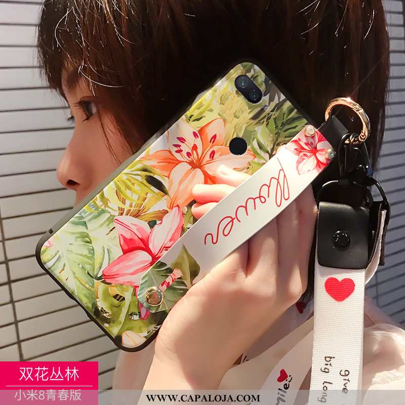 Capas Xiaomi Mi 8 Lite Silicone Telemóvel Preto, Capa Xiaomi Mi 8 Lite Personalizada Online