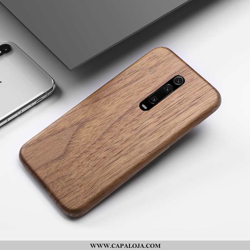 Capas Xiaomi Mi 9t Criativas Feminino Masculino Cases Castanho, Capa Xiaomi Mi 9t Madeira Promoção
