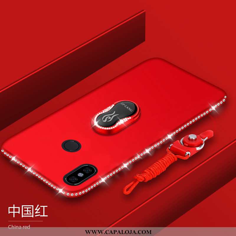 Capas Xiaomi Mi Max 3 Strass Cases Soft Vermelha Vermelho, Capa Xiaomi Mi Max 3 Luxo Barato
