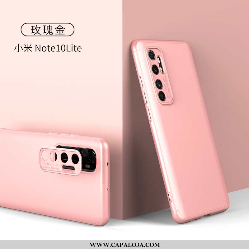Capas Xiaomi Mi Note 10 Lite Personalizado Telemóvel Simples Slim Rosa, Capa Xiaomi Mi Note 10 Lite 