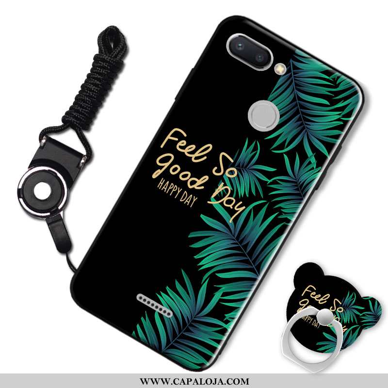 Capas Xiaomi Redmi 6 Cordao Protetoras Minimalista Soft Preto, Capa Xiaomi Redmi 6 Personalizado Ven