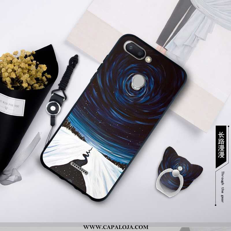 Capas Xiaomi Redmi 6 Silicone Personalizada Telemóvel Soft Azul, Capa Xiaomi Redmi 6 Fosco Promoção
