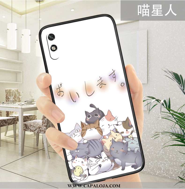 Capas Xiaomi Redmi 9a Personalizada Novas Silicone Suporte Branco, Capa Xiaomi Redmi 9a Criativas Co