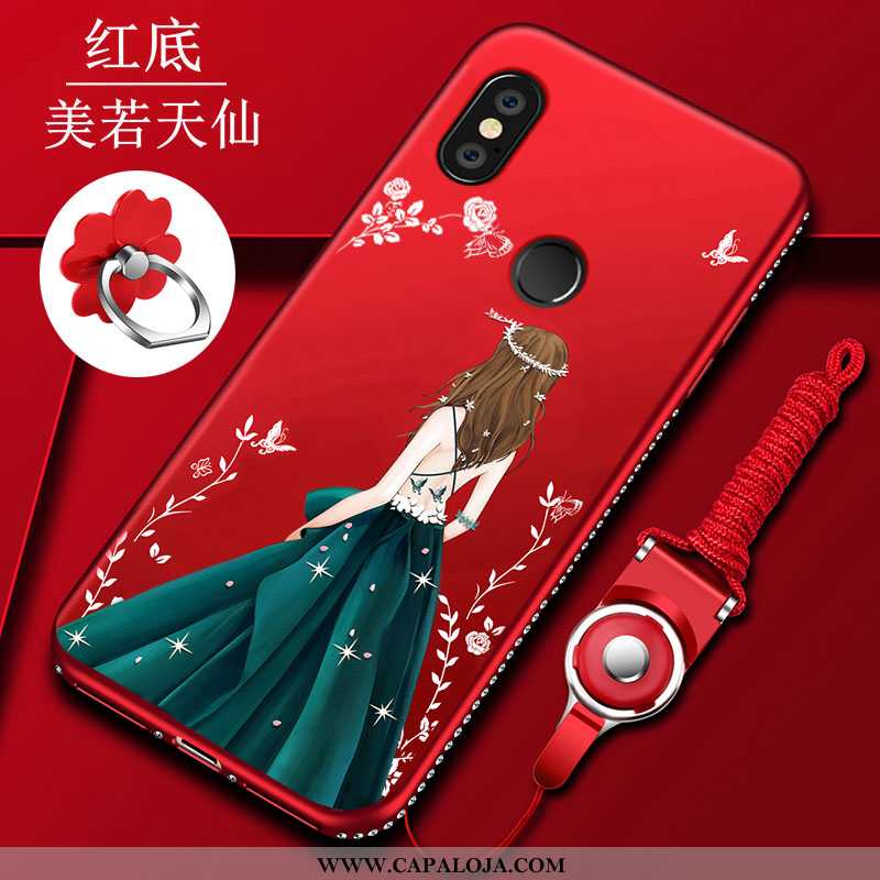 Capas Xiaomi Redmi Note 5 Protetoras Telemóvel Soft Telinha Vermelho, Capa Xiaomi Redmi Note 5 Fosco