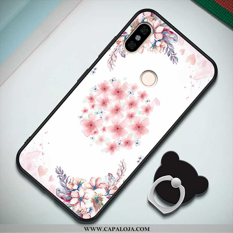 Capas Xiaomi Redmi Note 5 Soft Vermelha Telemóvel Moda Preto, Capa Xiaomi Redmi Note 5 Silicone Bara