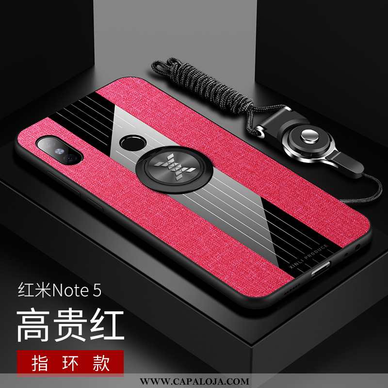 Capas Xiaomi Redmi Note 5 Super Vidro Slim Completa Vermelho, Capa Xiaomi Redmi Note 5 Protetoras Co