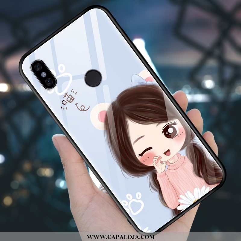 Capas Xiaomi Redmi Note 5 Vidro Criativas Personalizada Vermelha Roxo, Capa Xiaomi Redmi Note 5 Fosc