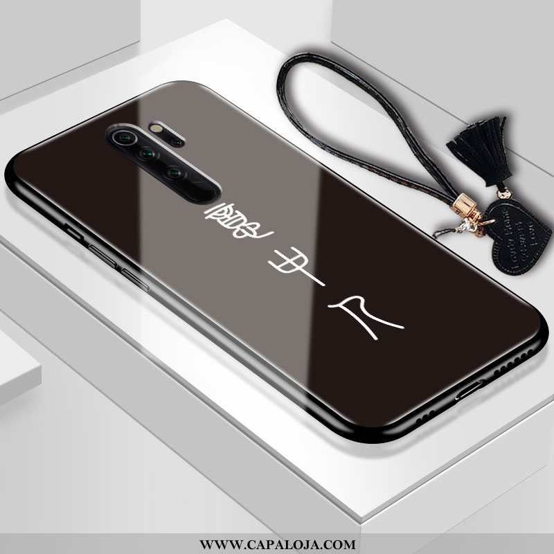Capas Xiaomi Redmi Note 8 Pro Protetoras Casal Telinha Vermelha Preto, Capa Xiaomi Redmi Note 8 Pro 