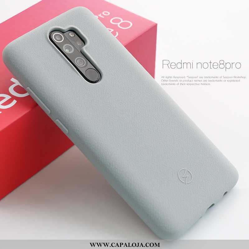 Capas Xiaomi Redmi Note 8 Pro Silicone Telemóvel Antiqueda Antiderrapante Cinza, Capa Xiaomi Redmi N