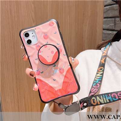 Capas iPhone 11 Cordao Tendencia Desenho Animado Suporte Rosa, Capa iPhone 11 Personalizado Barato