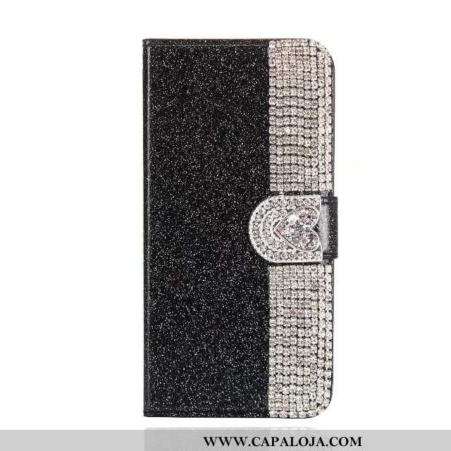 Capas iPhone 7 Couro Feminino Cases Preto, Capa iPhone 7 Coração Baratas