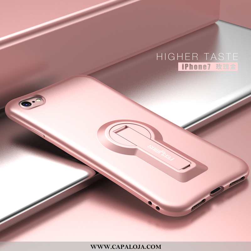 Capas iPhone 7 Fosco Cases Feminino Suporte Preto, Capa iPhone 7 Criativas Barato