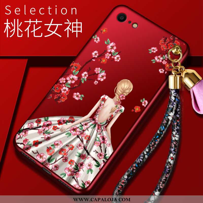 Capas iPhone 7 Silicone Tendencia Feminino Vermelha Vermelho, Capa iPhone 7 Personalizado Promoção