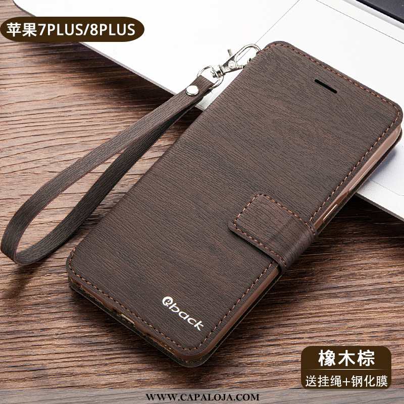 Capas iPhone 8 Plus Soft Masculino Antiqueda Couro Rosa, Capa iPhone 8 Plus Protetoras Promoção