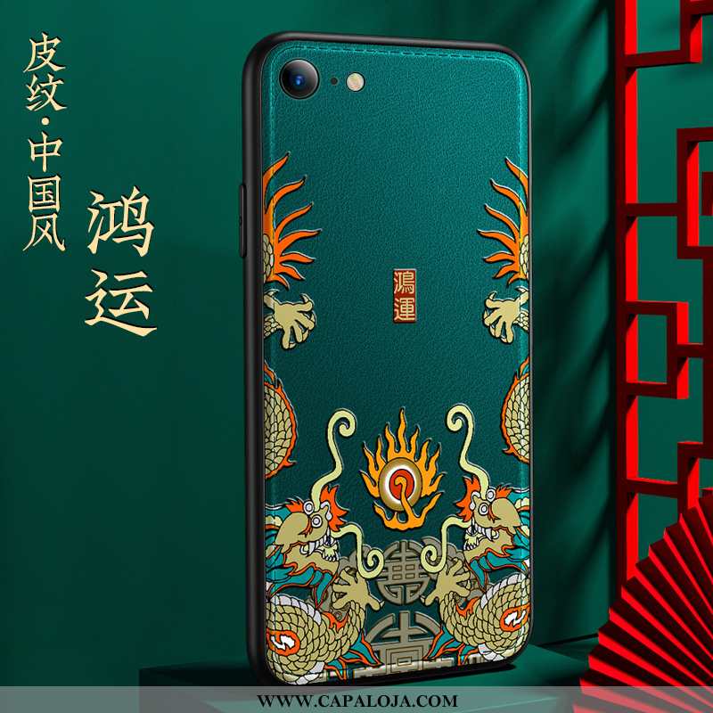 Capas iPhone Se (nouveau) Couro Telemóvel Midi Slim Verde, Capa iPhone Se (nouveau) Tendencia Barata