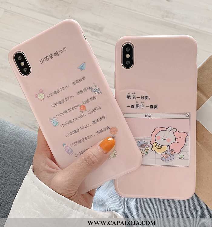 Capas iPhone X Slim Silicone Vermelha Soft Rosa, Capa iPhone X Tendencia Venda