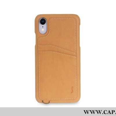 Capas iPhone Xr Couro Marrom Telemóvel Dupla Castanho, Capa iPhone Xr Cases Barato
