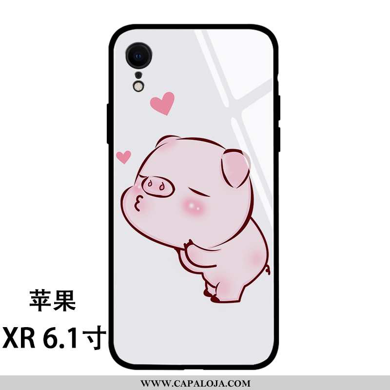 Capas iPhone Xr Vidro Desenho Animado Casal Rosa, Capa iPhone Xr Personalizado Comprar