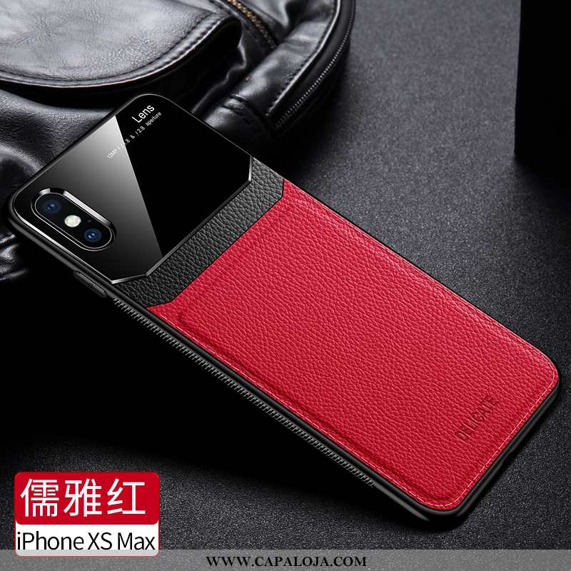 Capas iPhone Xs Max Protetoras Nova Telemóvel Cola Vermelho, Capa iPhone Xs Max Vidro Baratas